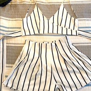 Black and White Two Piece Set